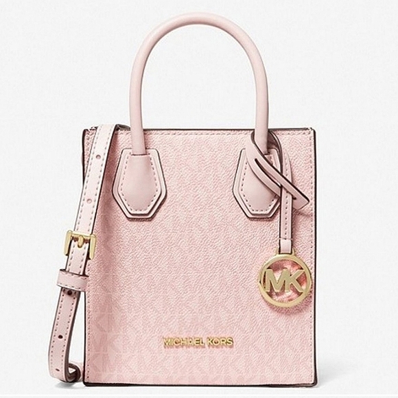 MK💗Pink bag💕Monogram MICHAEL KORS crossbody bag top handle bag - Picture 2 of 9